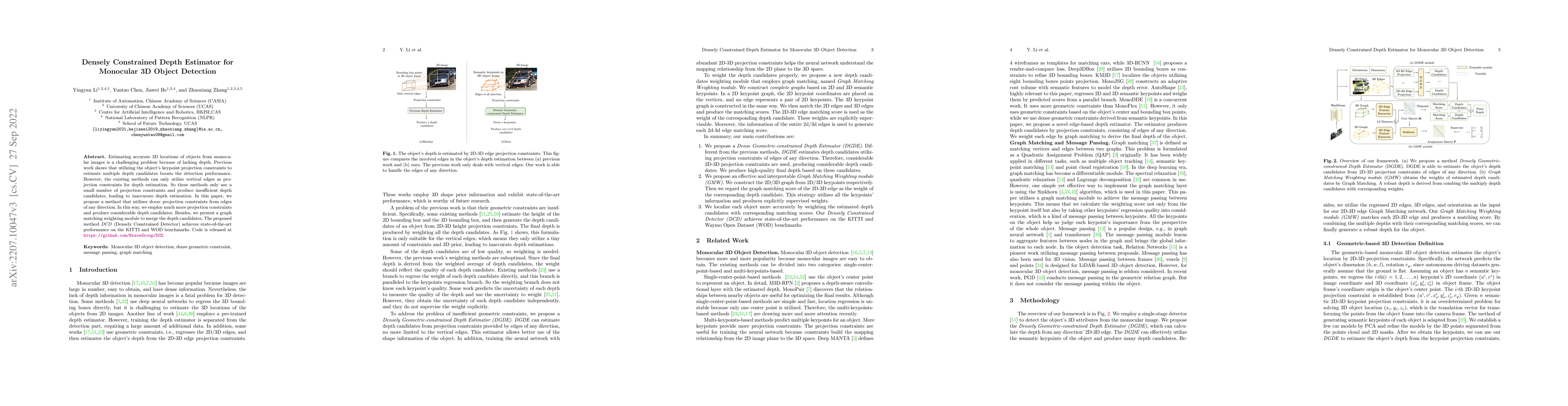 Thumbnail for Densely Constrained Depth Estimator for Monocular 3D Object Detection