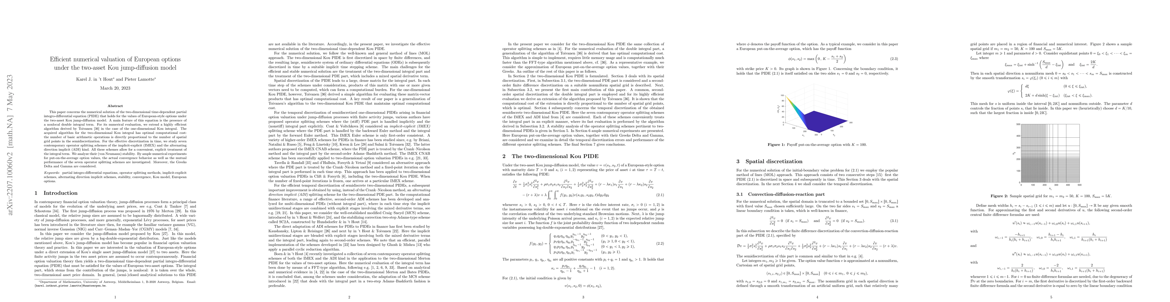 Thumbnail for Efficient numerical valuation of European options under the two-asset
  Kou jump-diffusion model