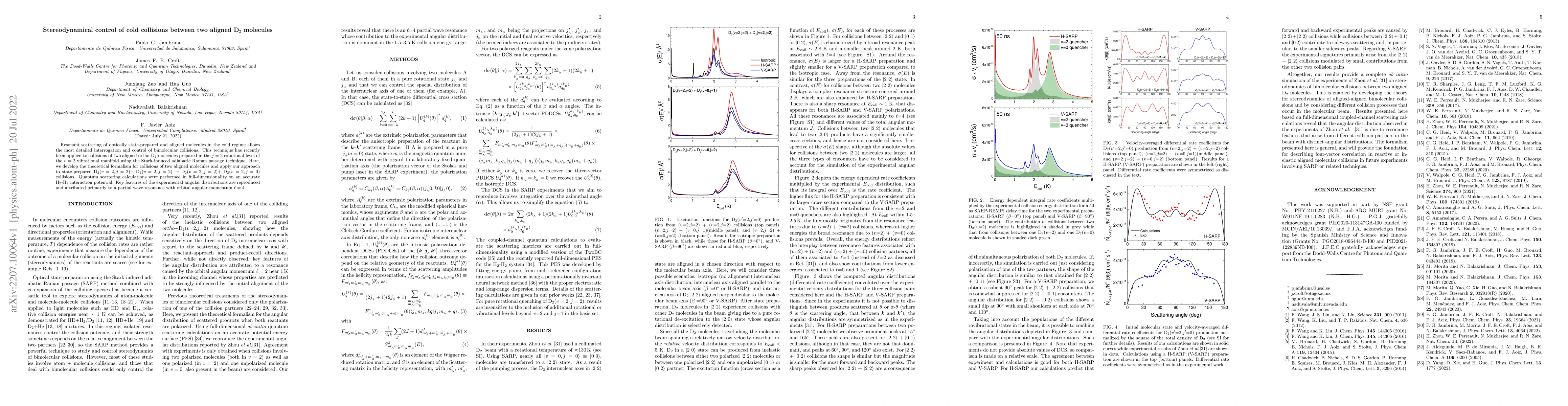 Thumbnail for Stereodynamical control of cold collisions between two aligned D2
  molecules