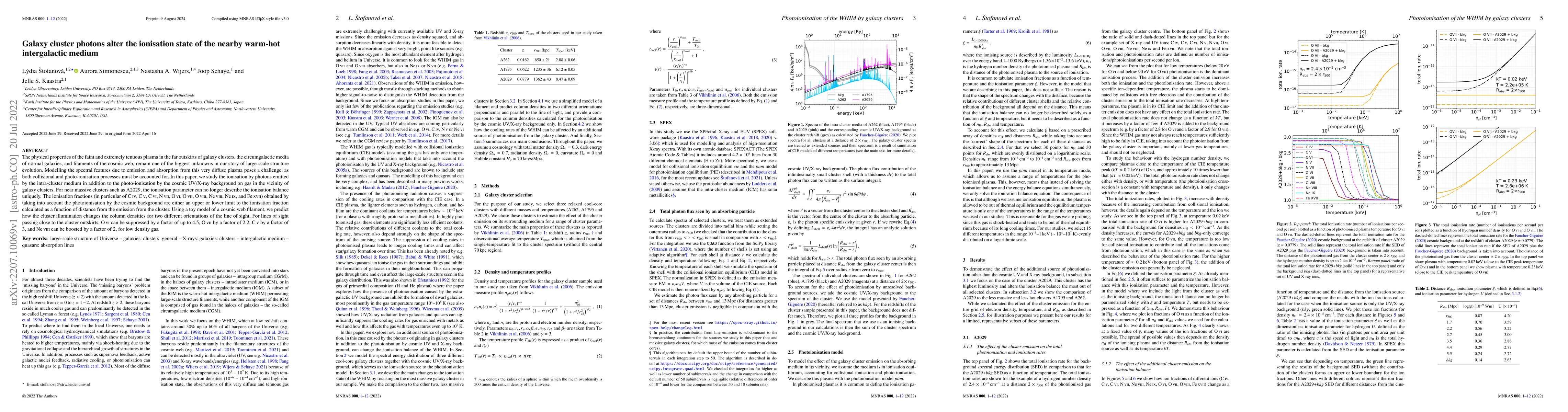 Thumbnail for Galaxy cluster photons alter the ionisation state of the nearby warm-hot
  intergalactic medium