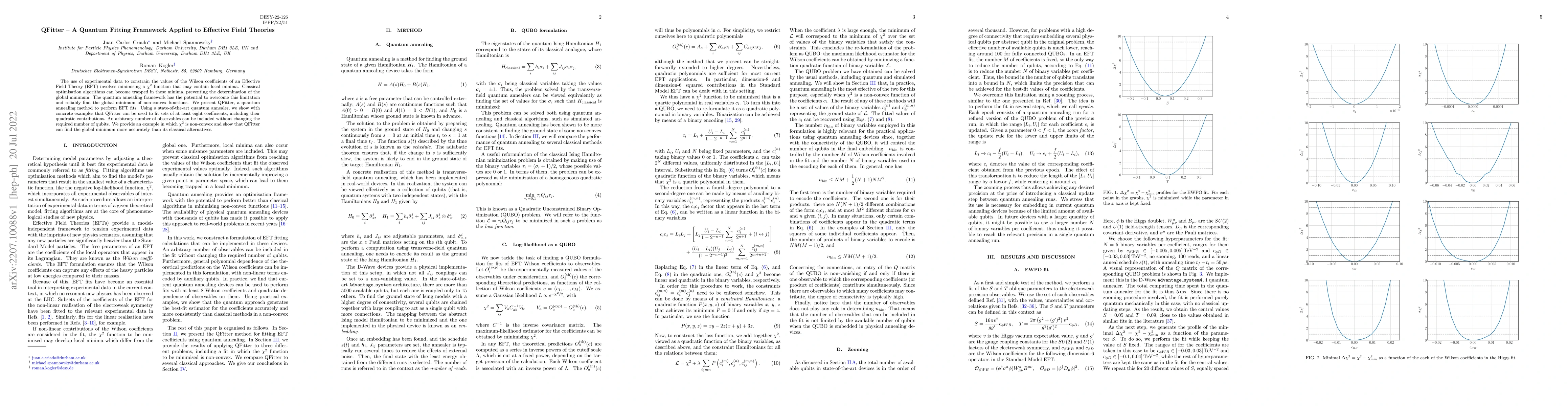 Thumbnail for QFitter -- A Quantum Fitting Framework Applied to Effective Field
  Theories