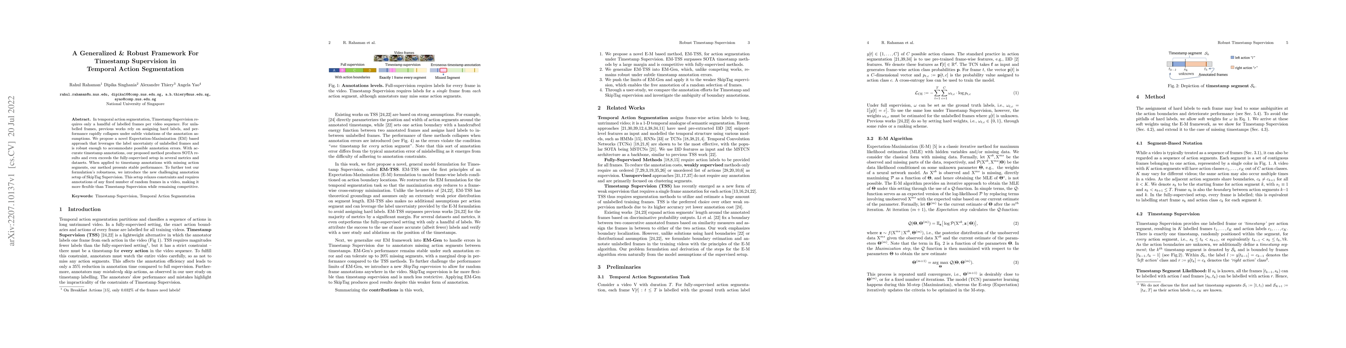 Thumbnail for A Generalized & Robust Framework For Timestamp Supervision in Temporal
  Action Segmentation