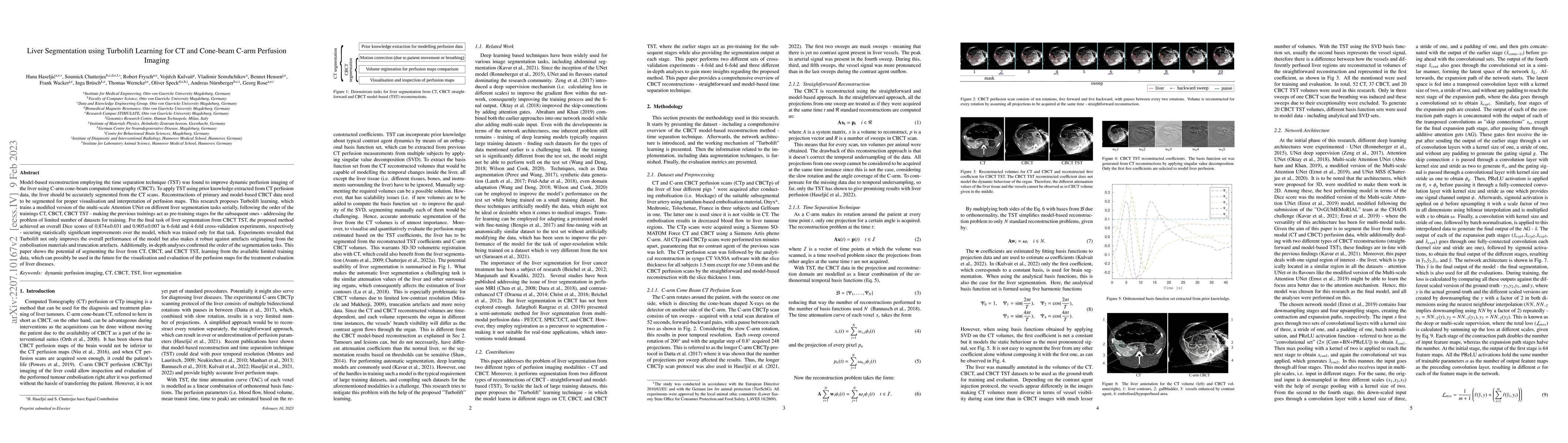 Thumbnail for Liver Segmentation using Turbolift Learning for CT and Cone-beam C-arm
  Perfusion Imaging