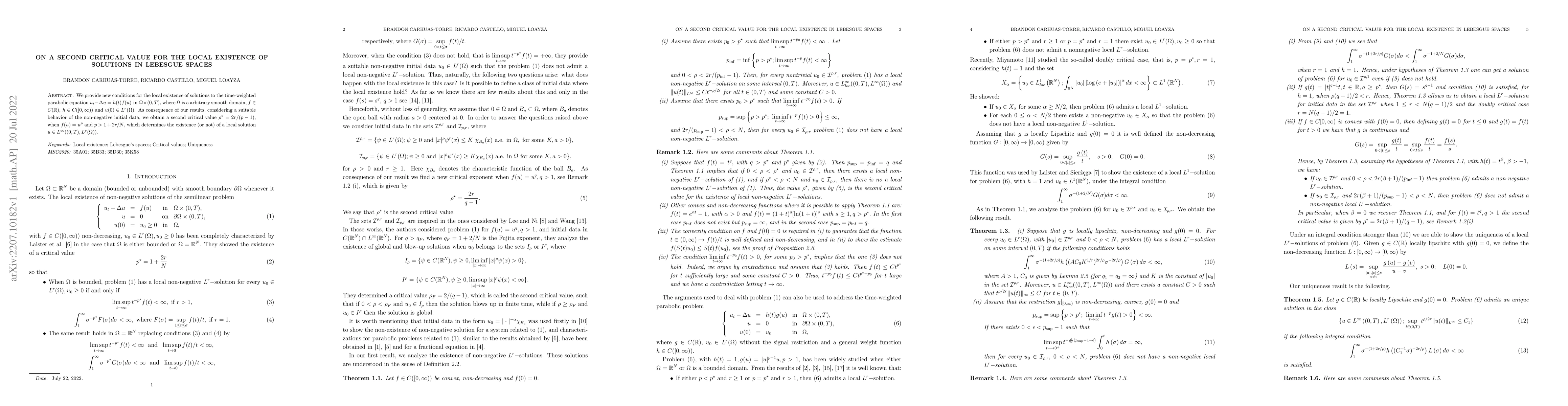 Thumbnail for on a second critical value for the local existence of solutions in
  lebesgue spaces