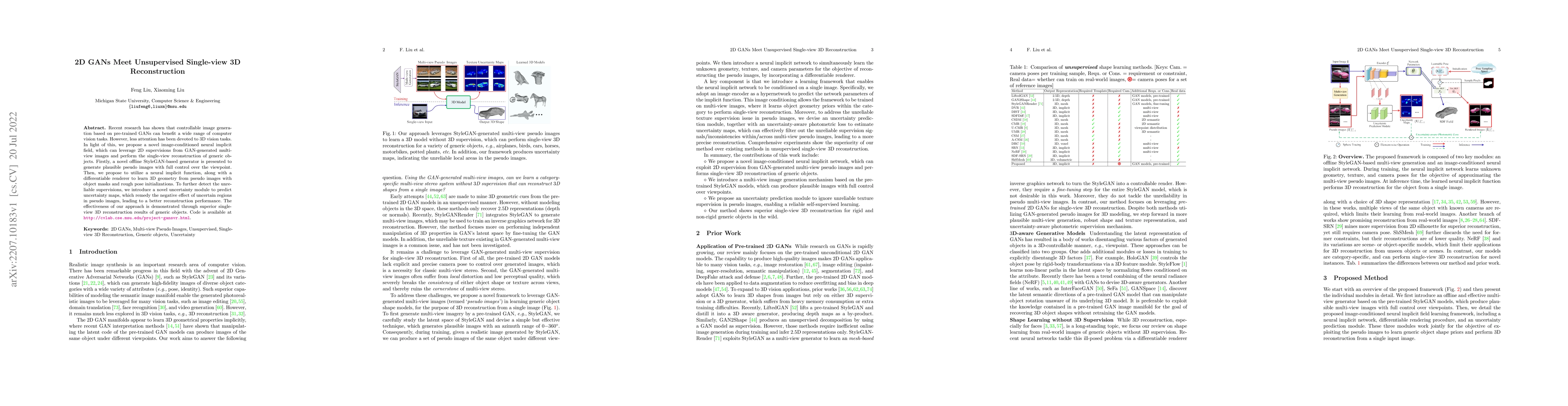 Thumbnail for 2D GANs Meet Unsupervised Single-view 3D Reconstruction