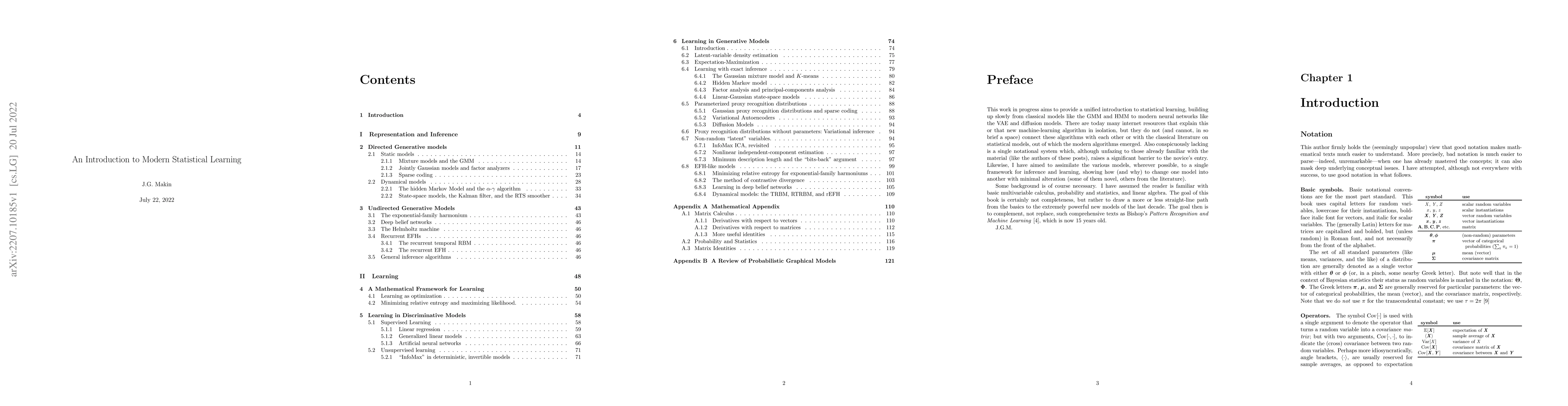 Thumbnail for An Introduction to Modern Statistical Learning