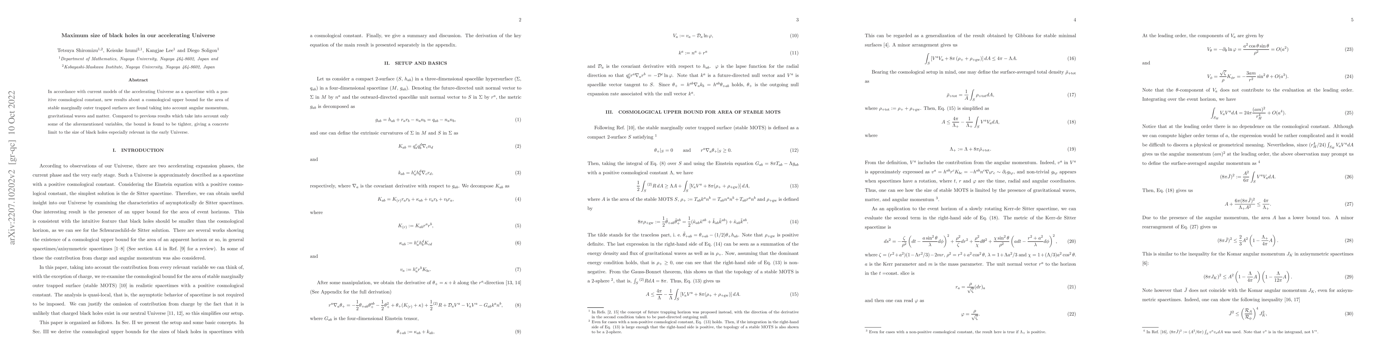 Thumbnail for Maximum size of black holes in our accelerating Universe