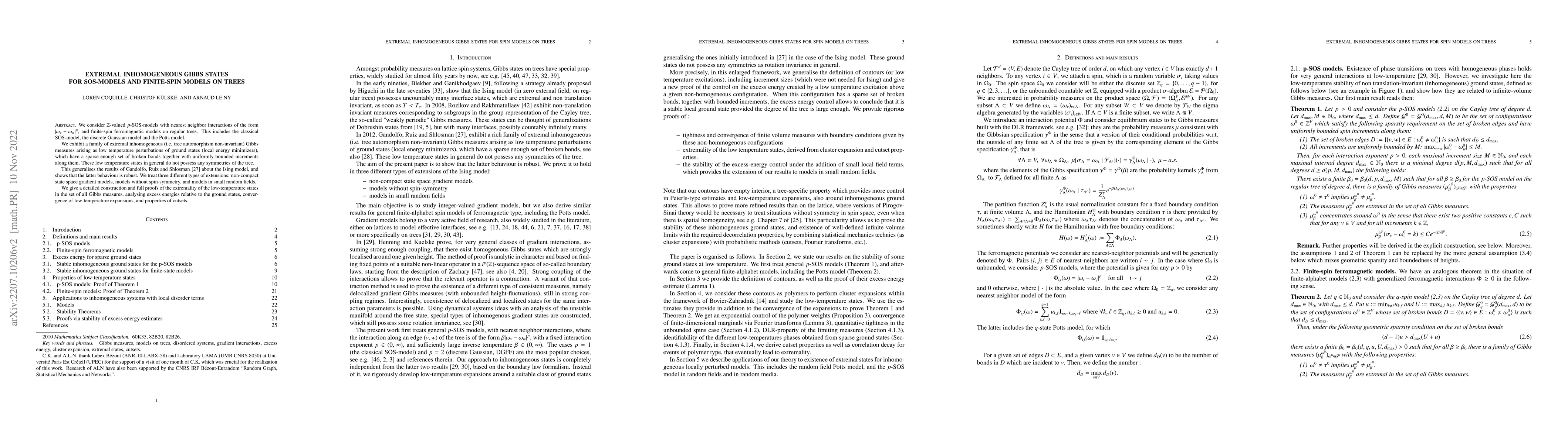 Thumbnail for Extremal inhomogeneous Gibbs states for SOS-models and finite-spin
  models on trees