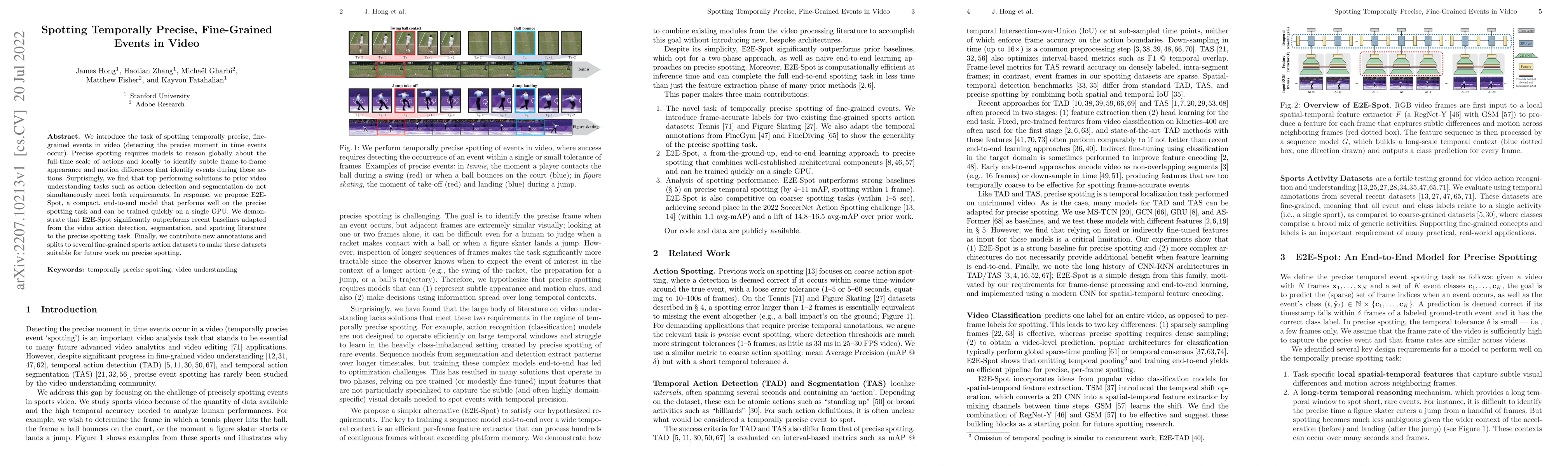 Thumbnail for Spotting Temporally Precise, Fine-Grained Events in Video