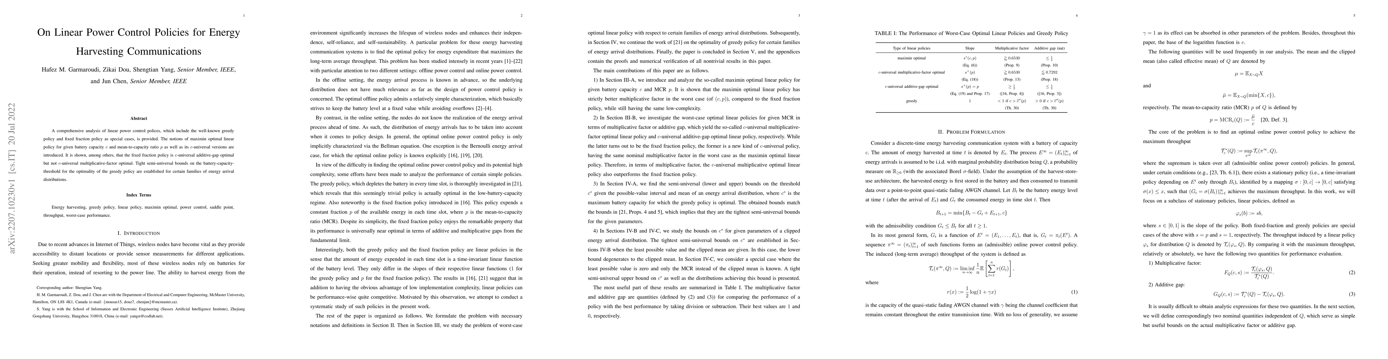 Thumbnail for On Linear Power Control Policies for Energy Harvesting Communications