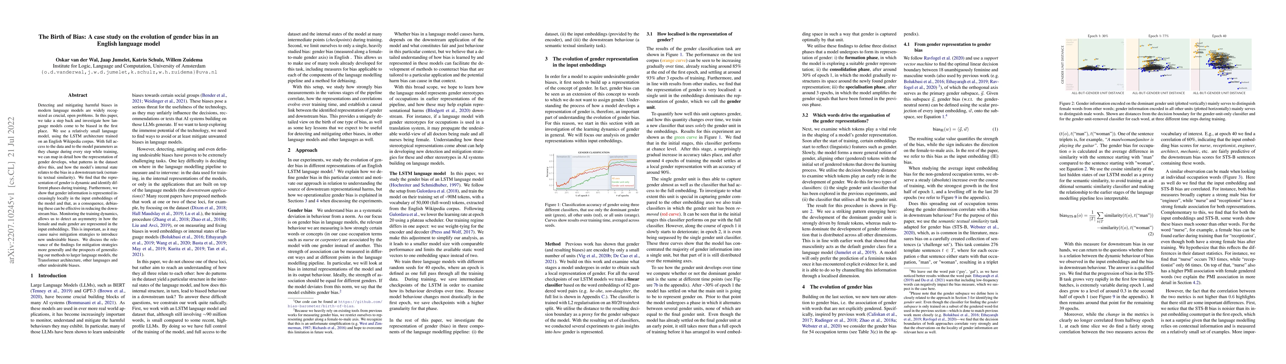 Thumbnail for The Birth of Bias: A case study on the evolution of gender bias in an
  English language model