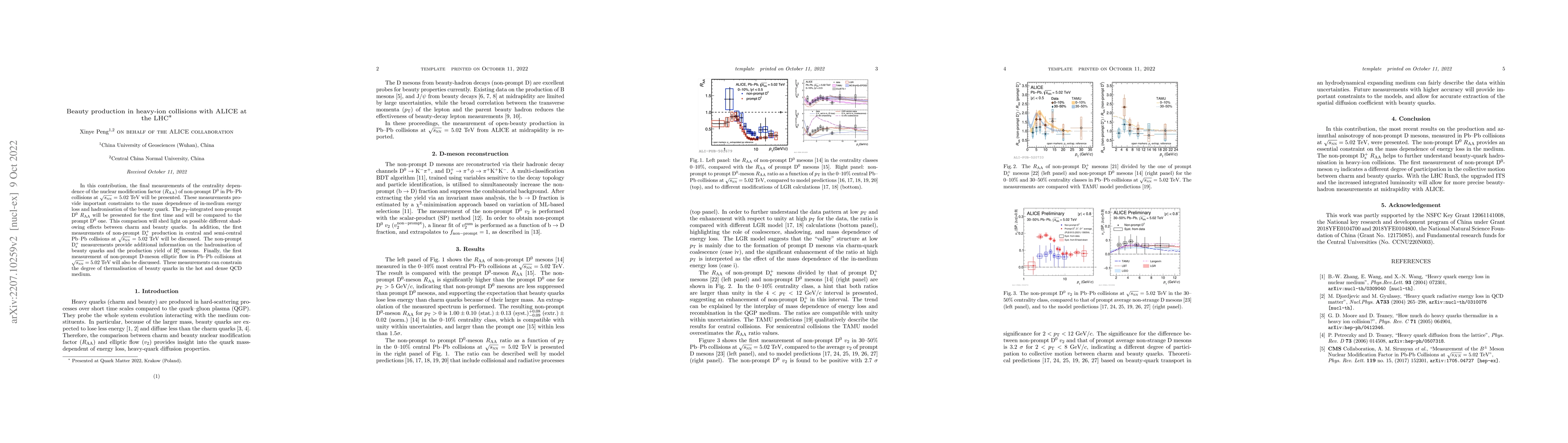 Thumbnail for Beauty production in heavy-ion collisions with ALICE at the LHC