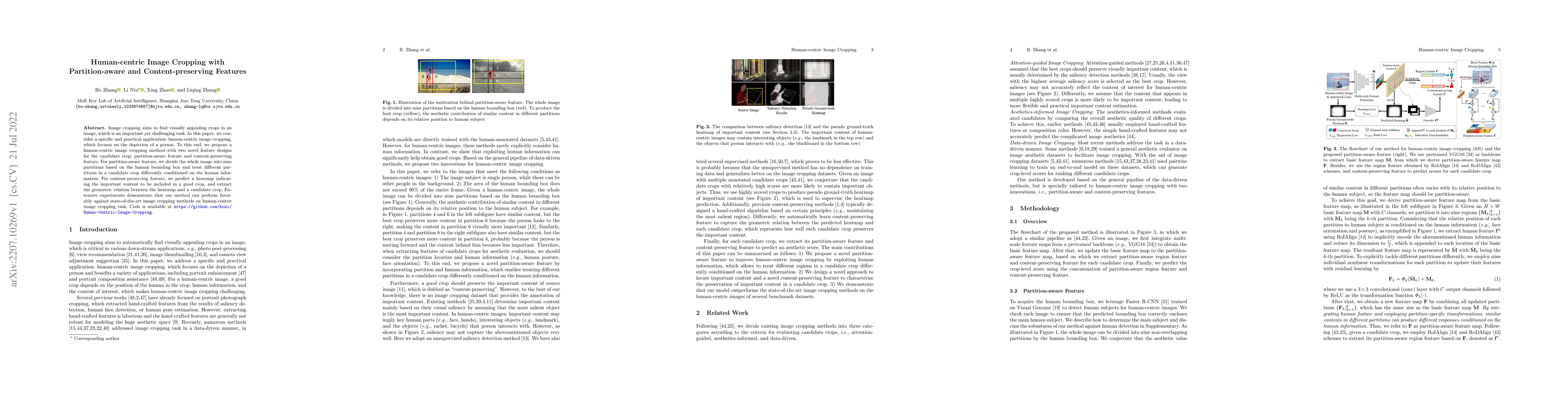 Thumbnail for Human-centric Image Cropping with Partition-aware and Content-preserving
  Features