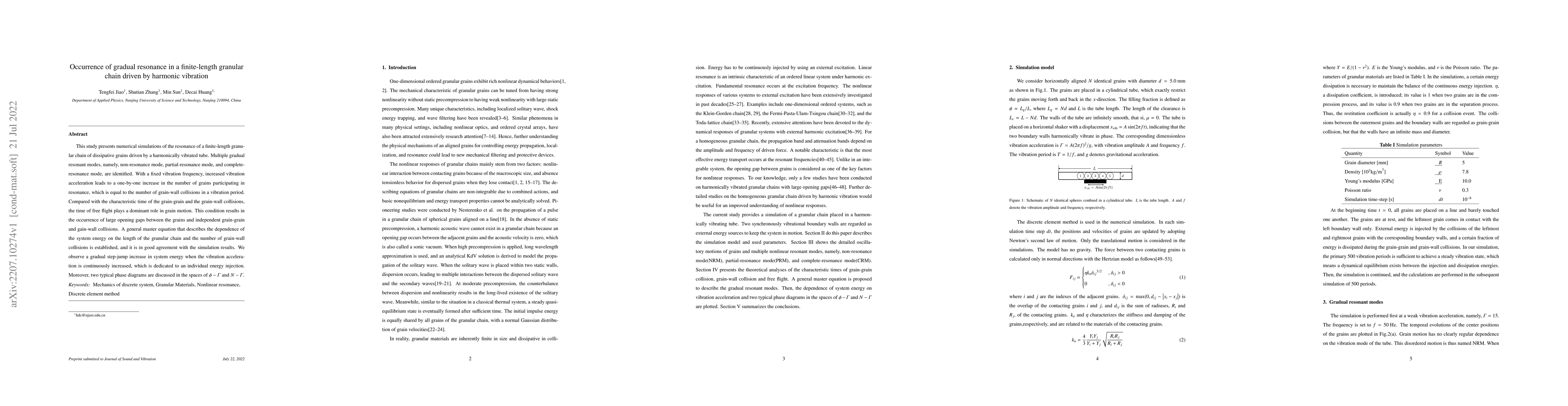 Thumbnail for Occurrence of gradual resonance in a finite-length granular chain driven
  by harmonic vibration