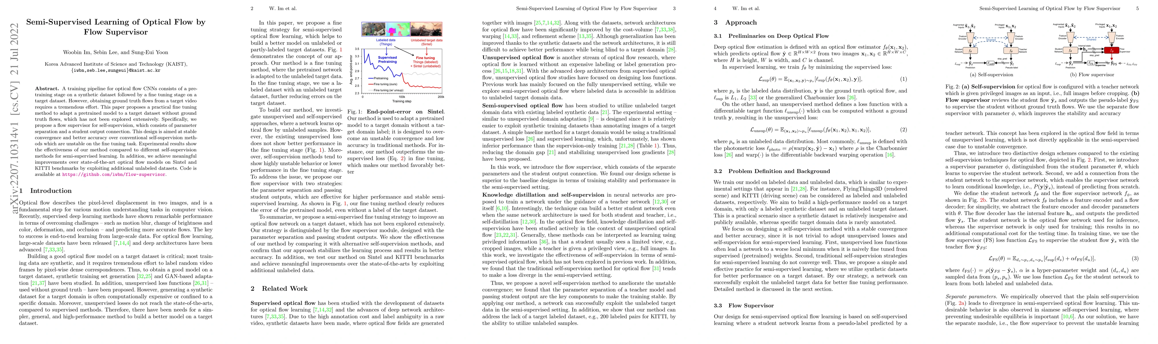 Thumbnail for Semi-Supervised Learning of Optical Flow by Flow Supervisor
