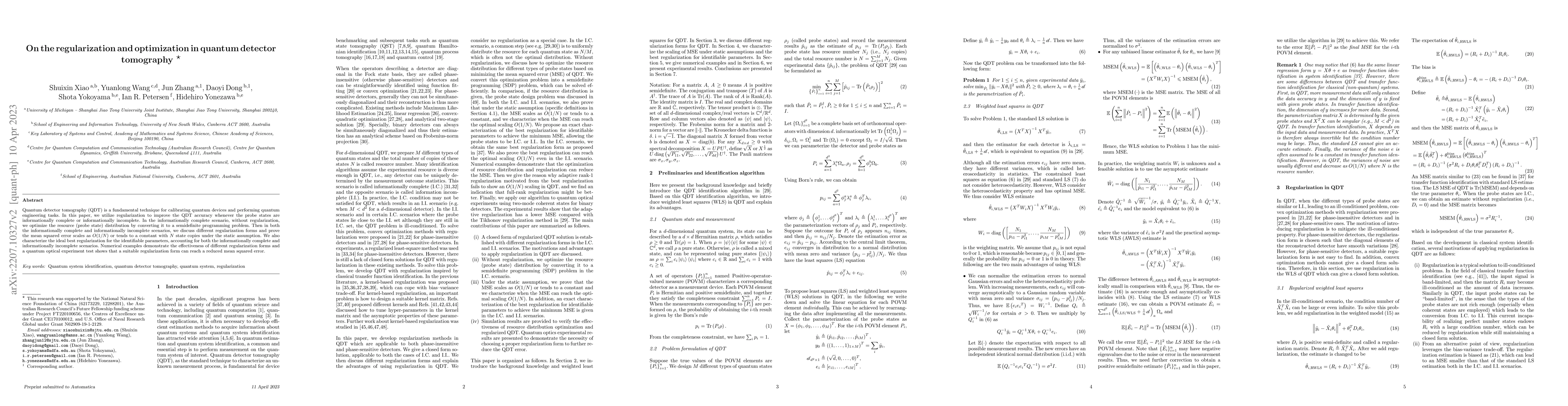 Thumbnail for On the regularization and optimization in quantum detector tomography