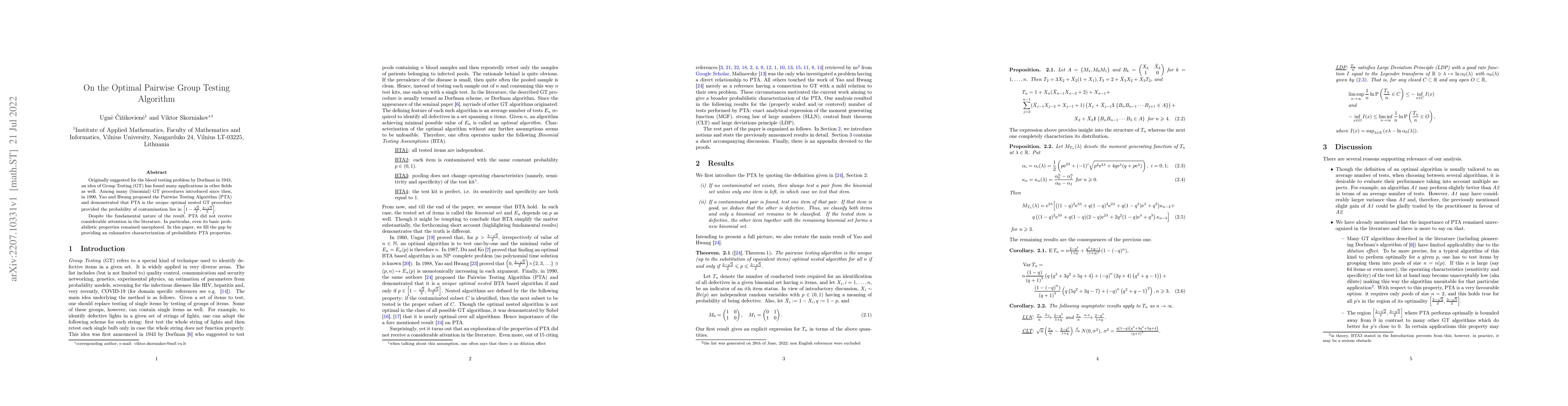Thumbnail for On the Optimal Pairwise Group Testing Algorithm