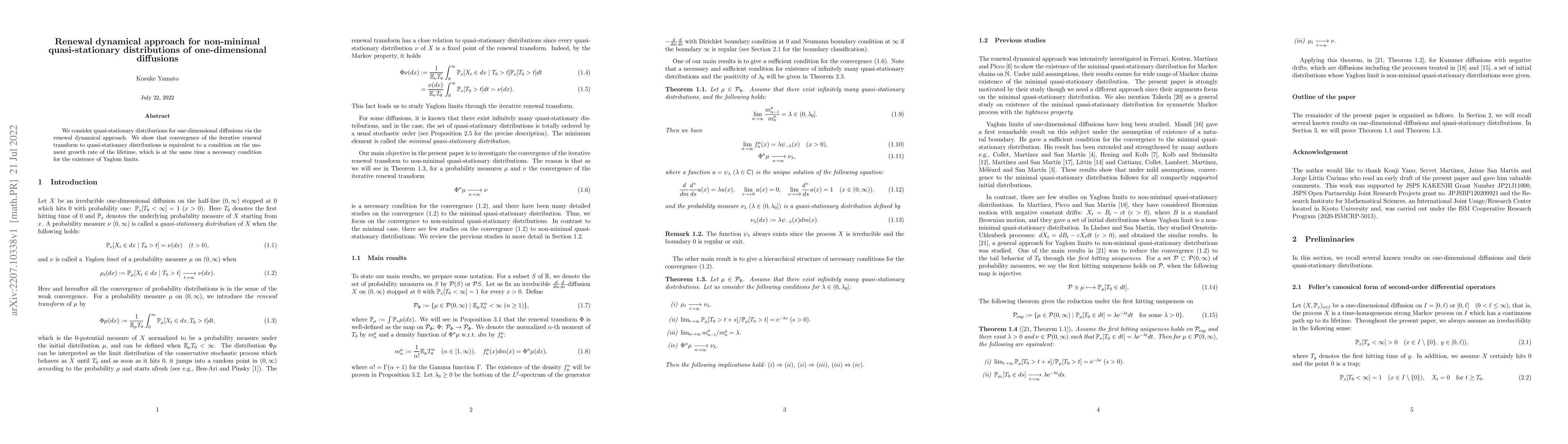 Thumbnail for Renewal dynamical approach for non-minimal quasi-stationary
  distributions of one-dimensional diffusions
