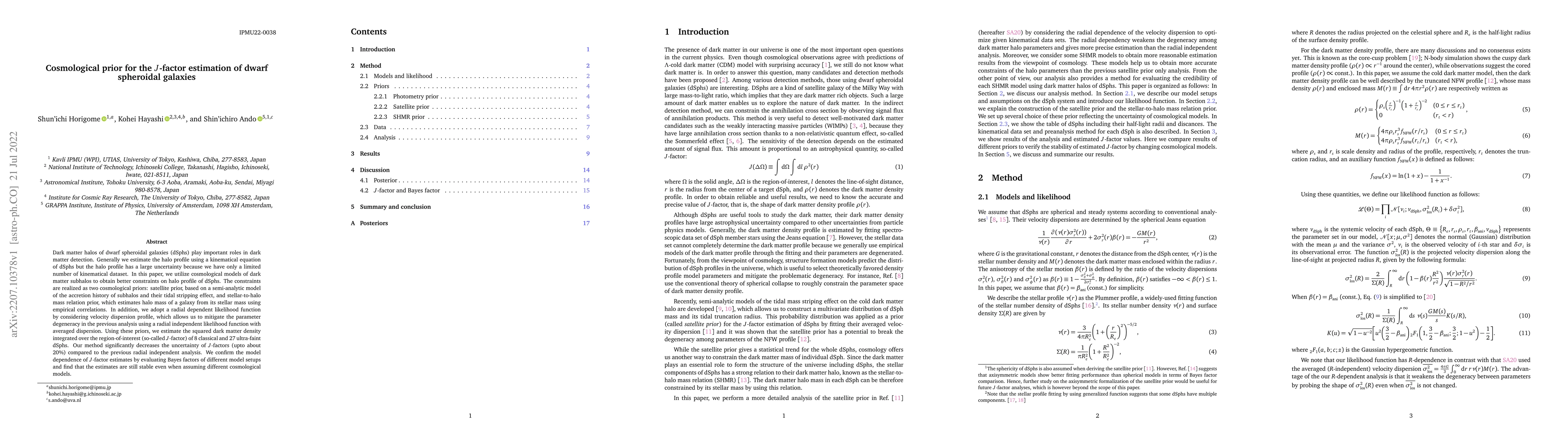 Thumbnail for Cosmological prior for the $J$-factor estimation of dwarf spheroidal
  galaxies