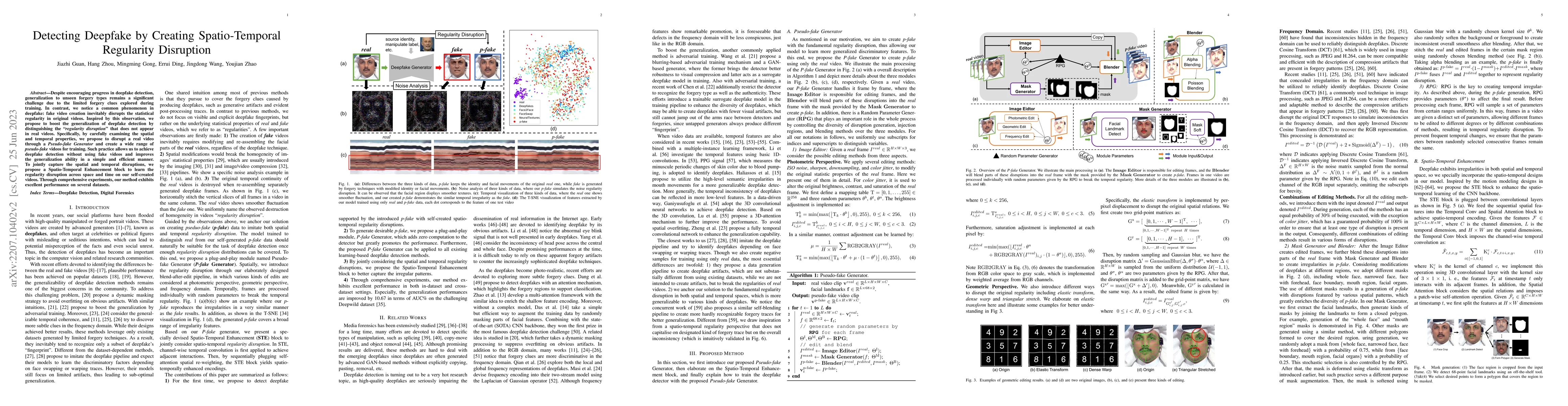 Thumbnail for Detecting Deepfake by Creating Spatio-Temporal Regularity Disruption