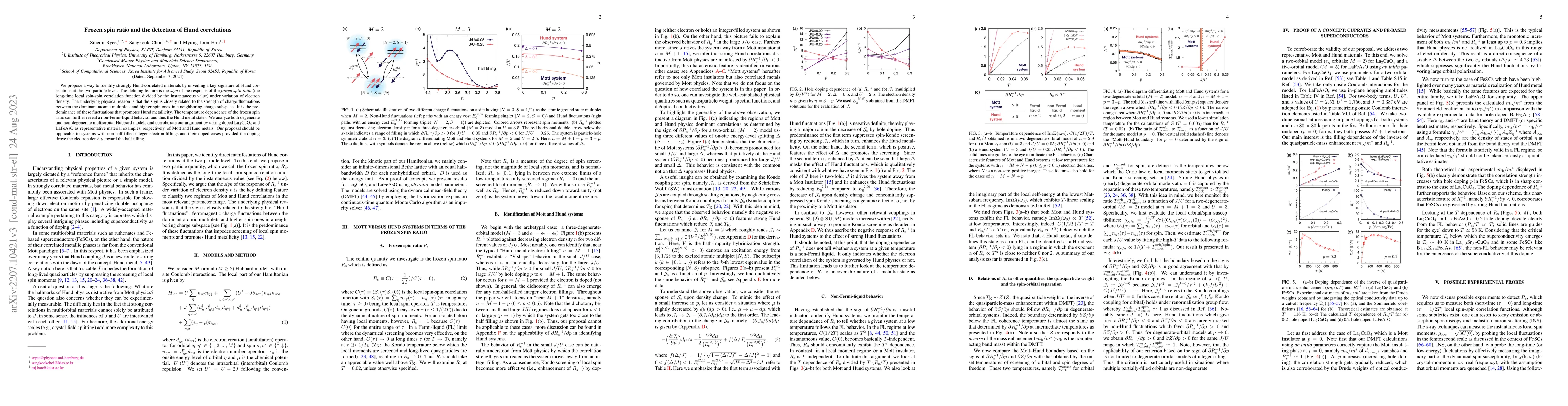 Thumbnail for Frozen spin ratio and the detection of Hund correlations