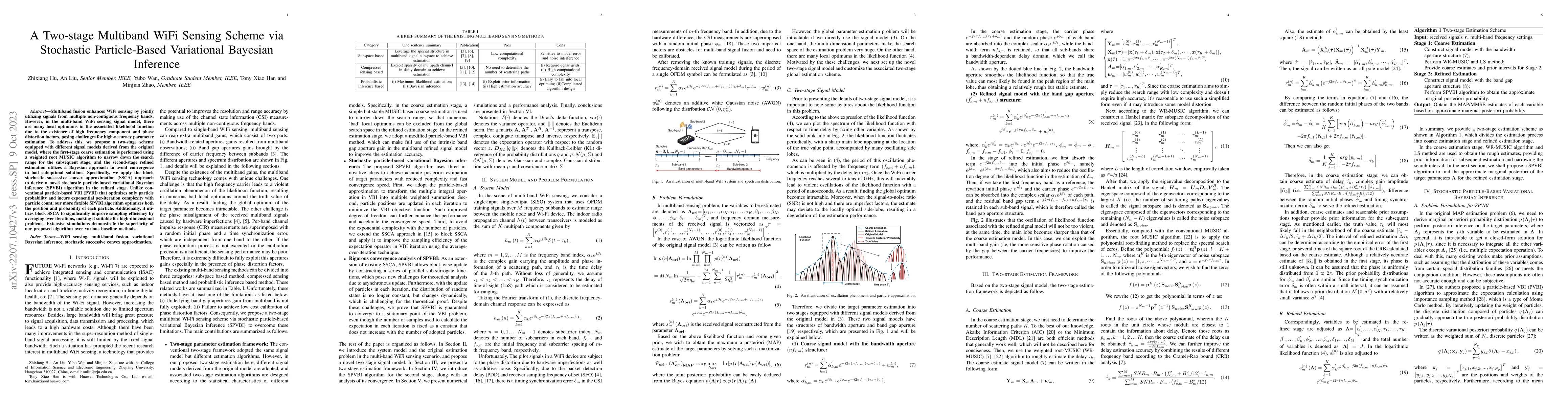 Thumbnail for A Two-stage Multiband WiFi Sensing Scheme via Stochastic Particle-Based
  Variational Bayesian Inference