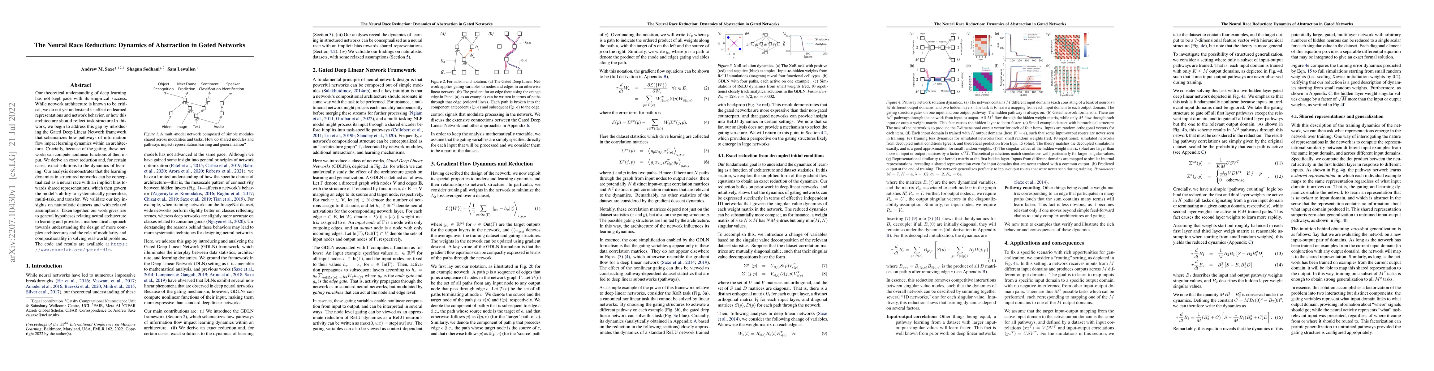 Thumbnail for The Neural Race Reduction: Dynamics of Abstraction in Gated Networks