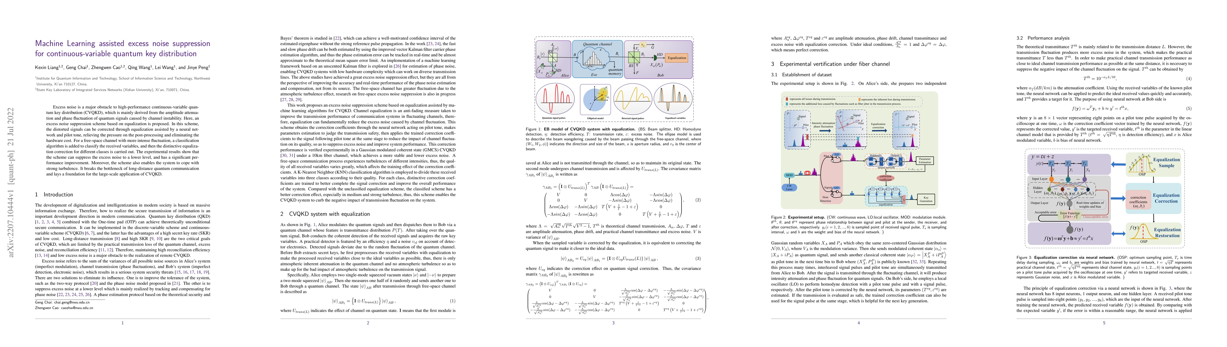 Thumbnail for Machine Learning assisted excess noise suppression for
  continuous-variable quantum key distribution
