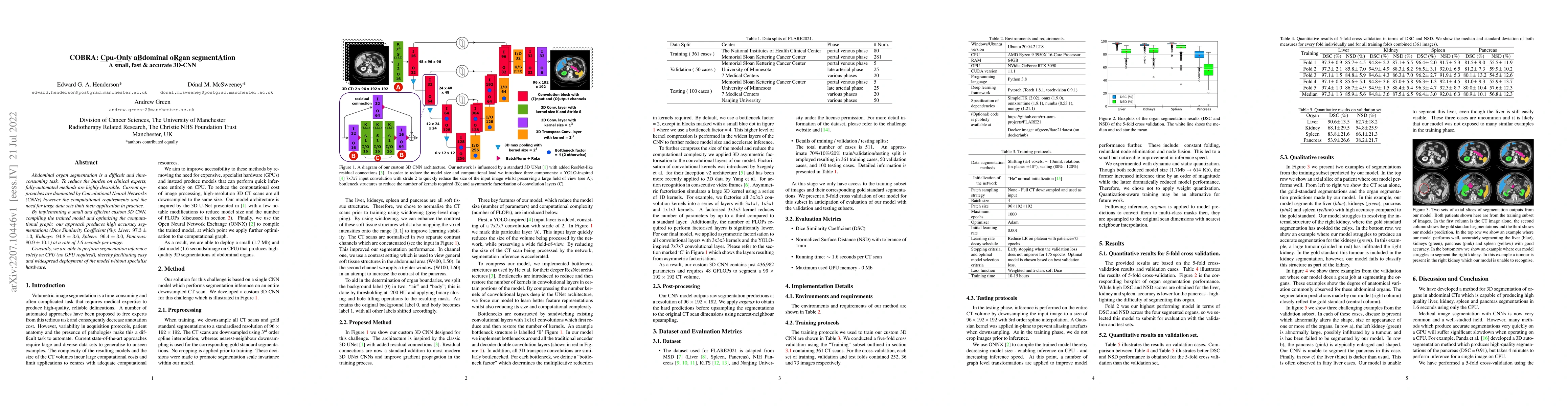 Thumbnail for COBRA: Cpu-Only aBdominal oRgan segmentAtion