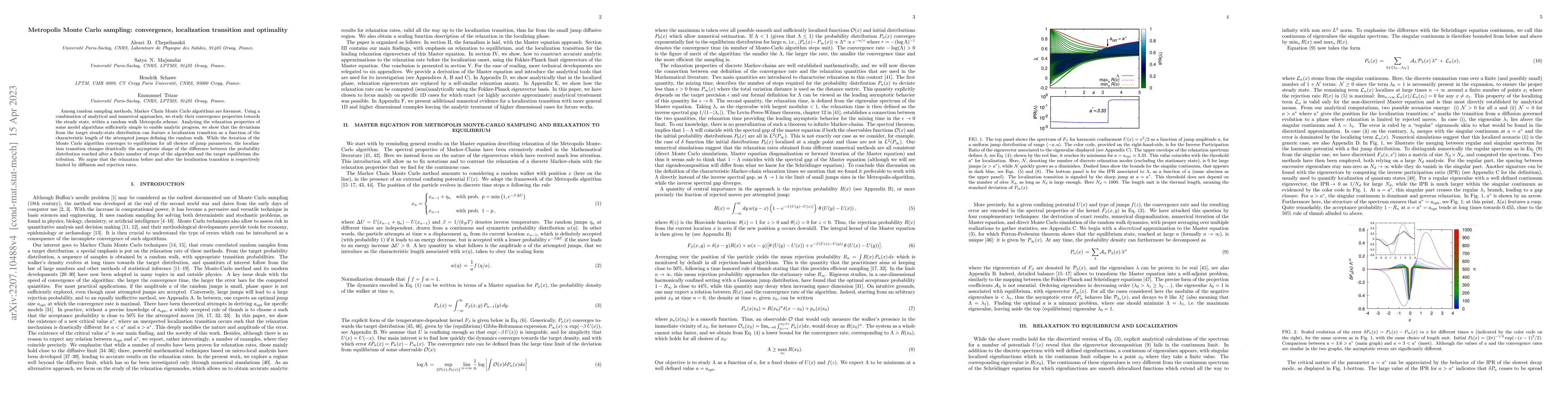 Thumbnail for Metropolis Monte Carlo sampling: convergence, localization transition
  and optimality