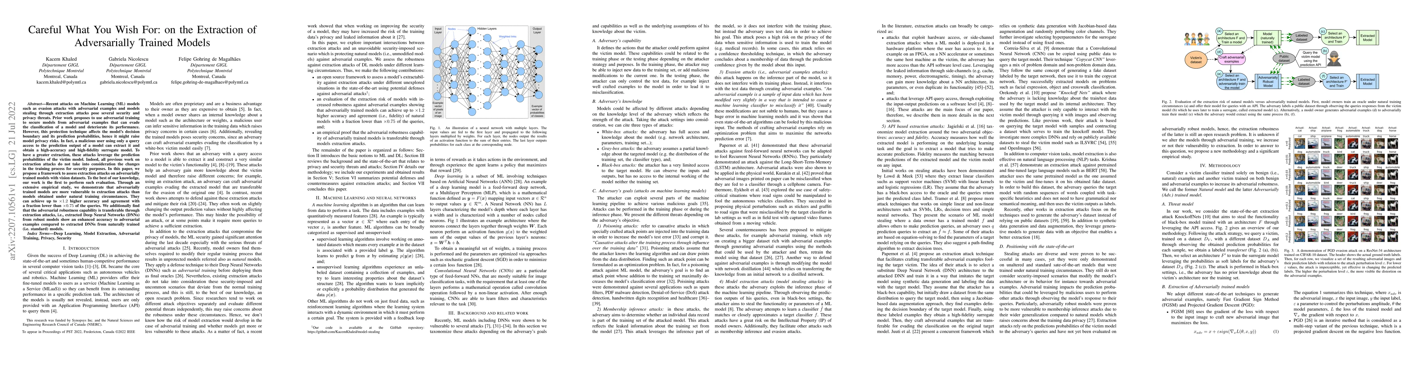 Thumbnail for Careful What You Wish For: on the Extraction of Adversarially Trained
  Models