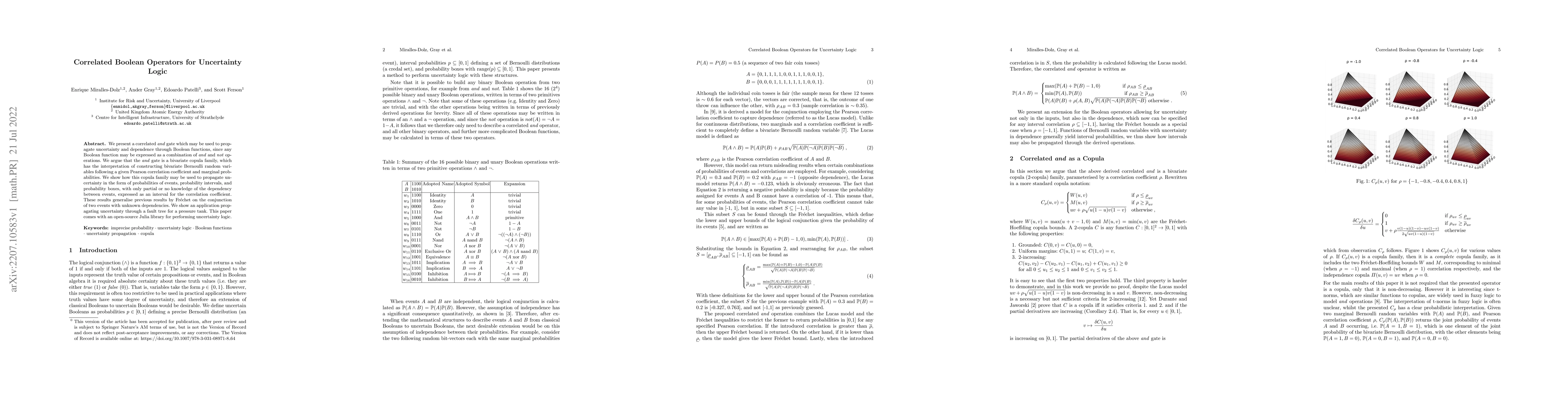 Thumbnail for Correlated Boolean Operators for Uncertainty Logic