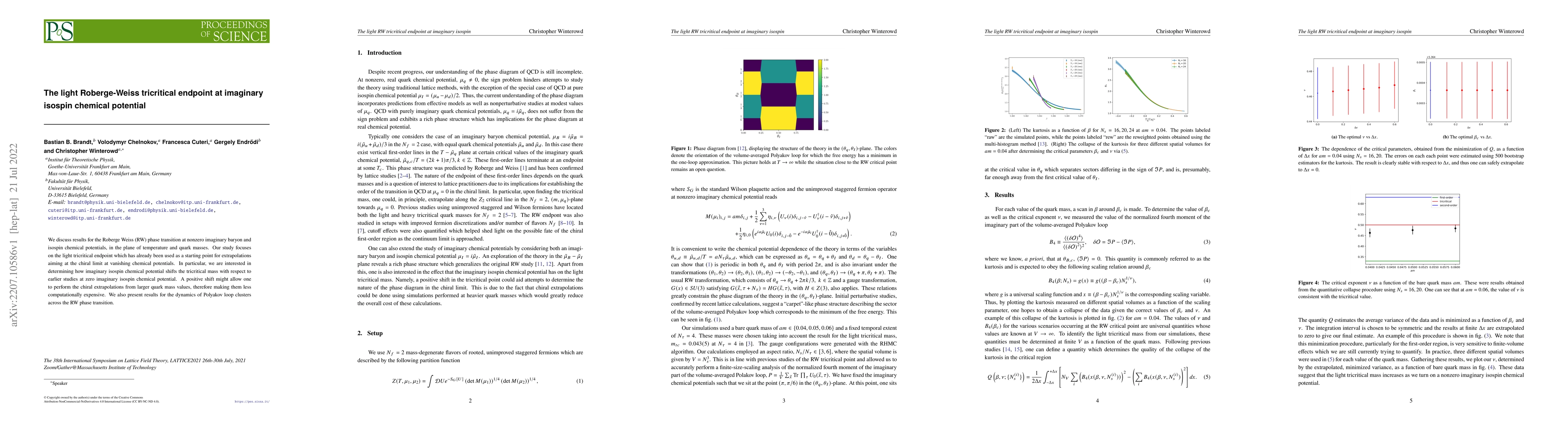 Thumbnail for The light Roberge-Weiss tricritical endpoint at imaginary isospin
  chemical potential
