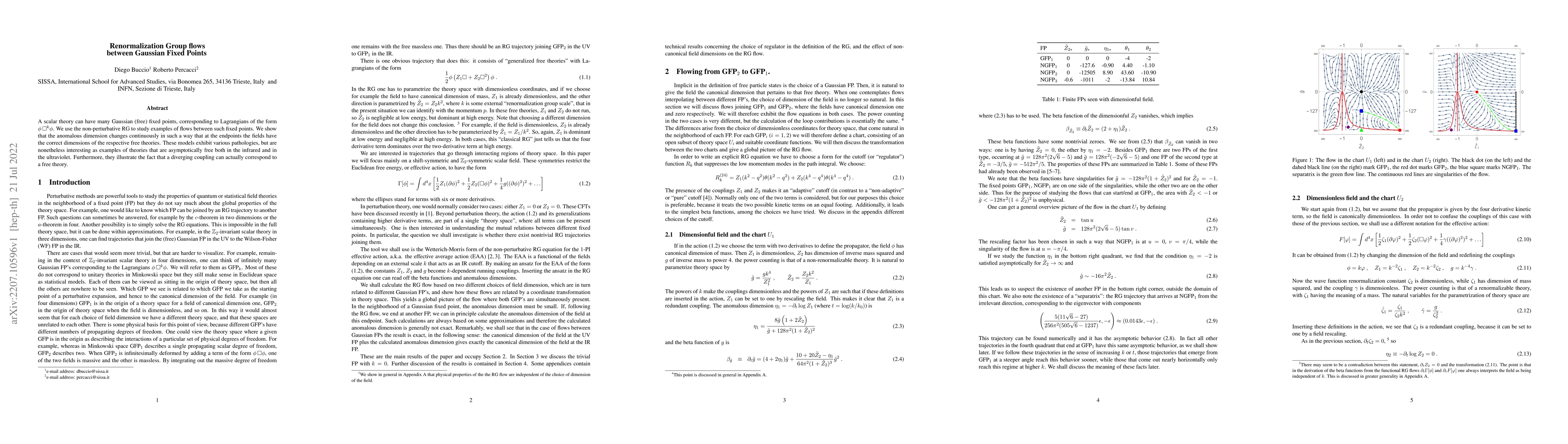 Thumbnail for Renormalization Group flows between Gaussian Fixed Points