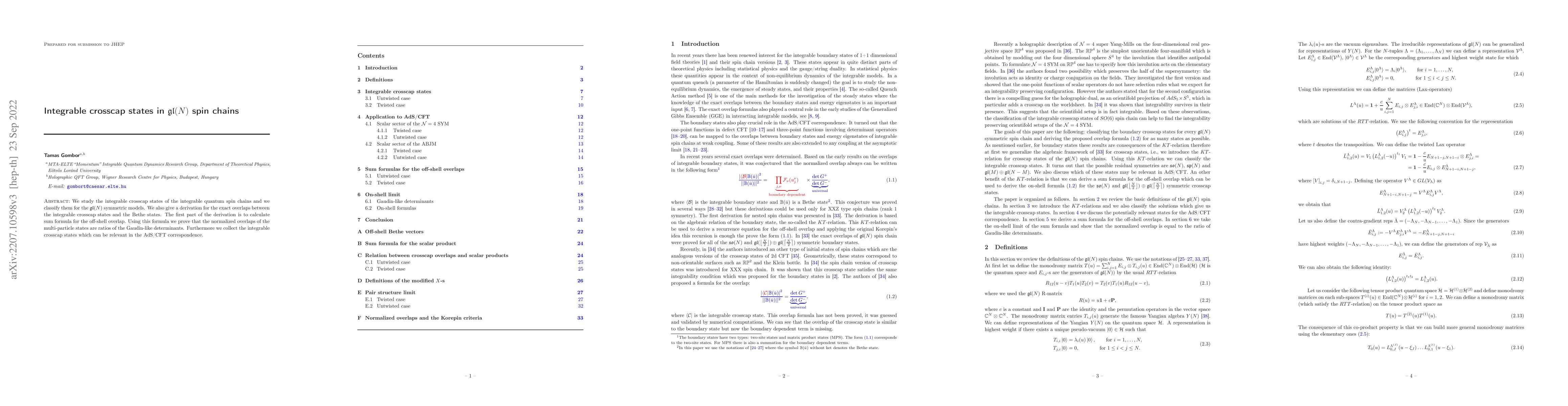 Thumbnail for Integrable crosscap states in $\mathfrak{gl}(N)$ spin chains