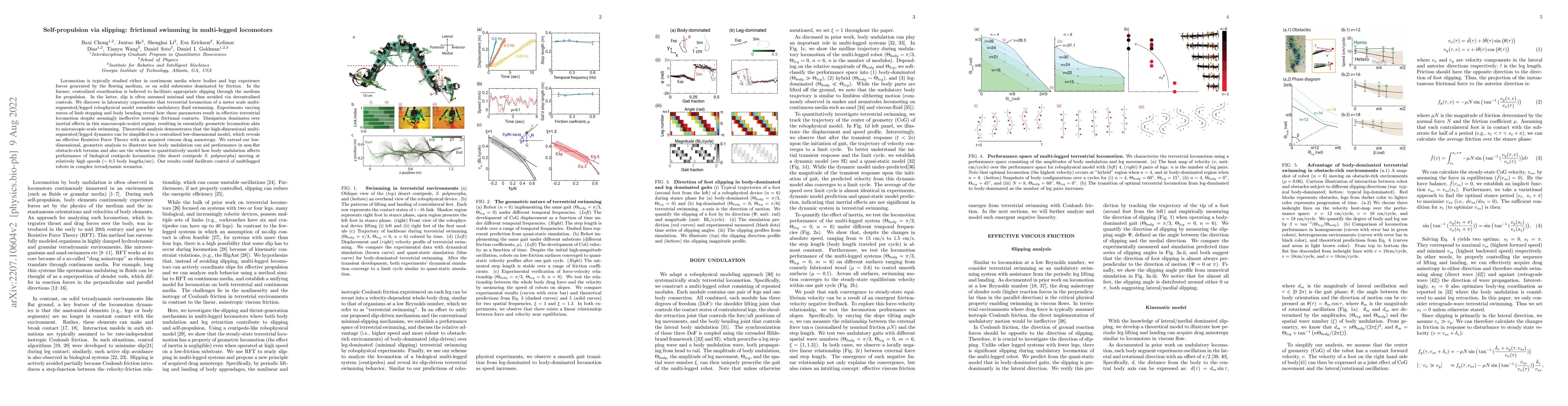 Thumbnail for Self-propulsion via slipping: frictional swimming in multi-legged
  locomotors