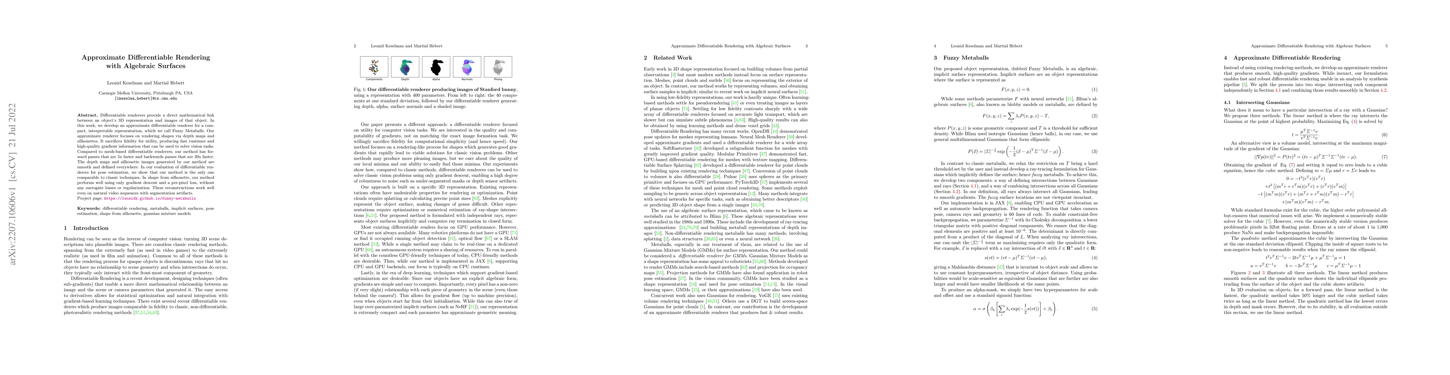 Thumbnail for Approximate Differentiable Rendering with Algebraic Surfaces