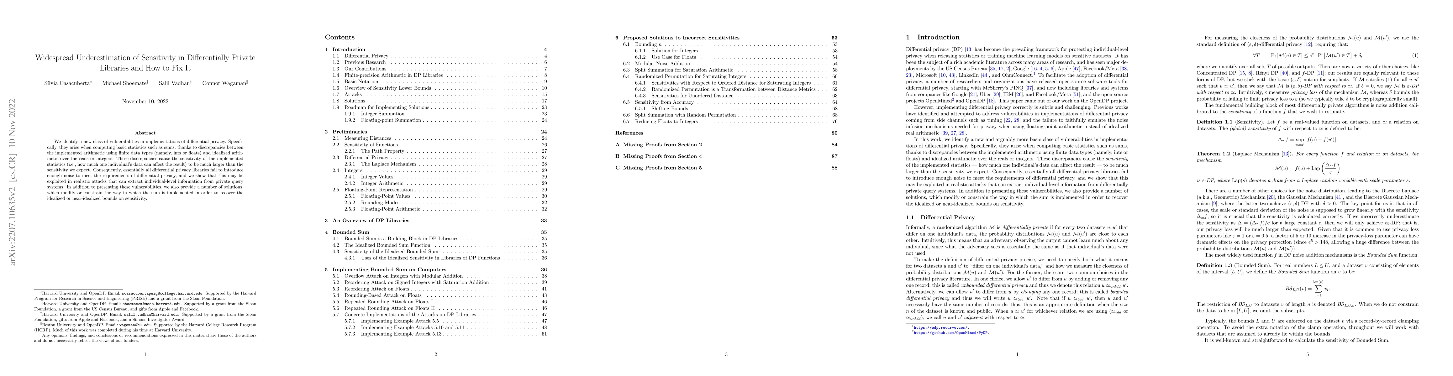 Thumbnail for Widespread Underestimation of Sensitivity in Differentially Private
  Libraries and How to Fix It