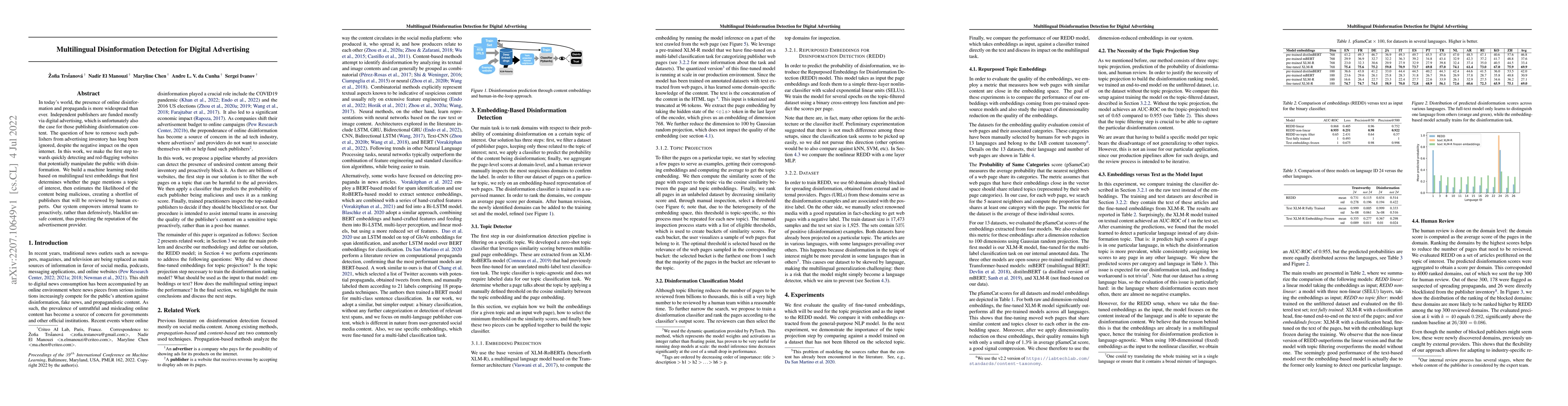 Thumbnail for Multilingual Disinformation Detection for Digital Advertising