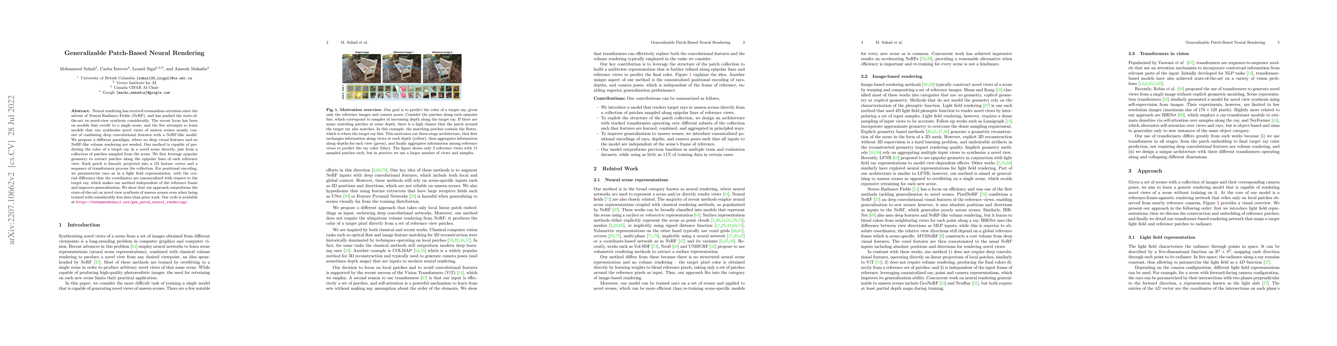 Thumbnail for Generalizable Patch-Based Neural Rendering