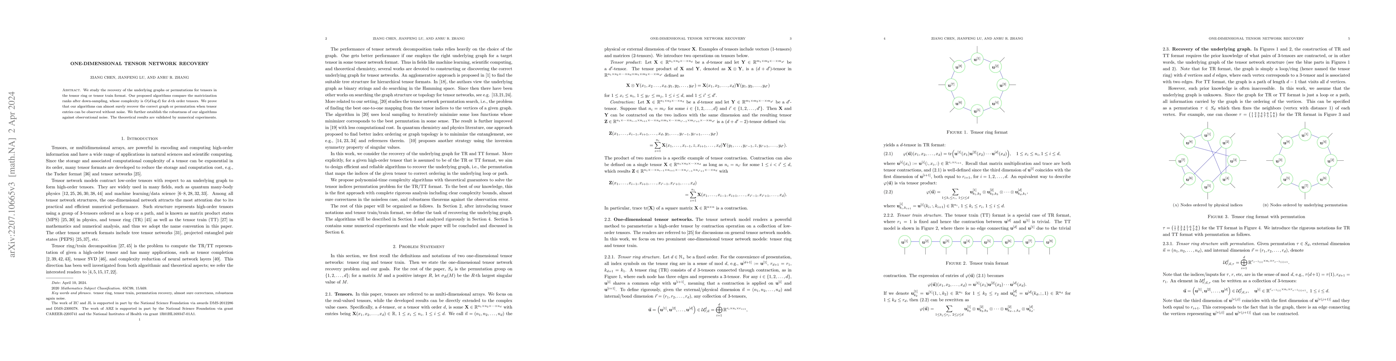 Thumbnail for One-dimensional Tensor Network Recovery