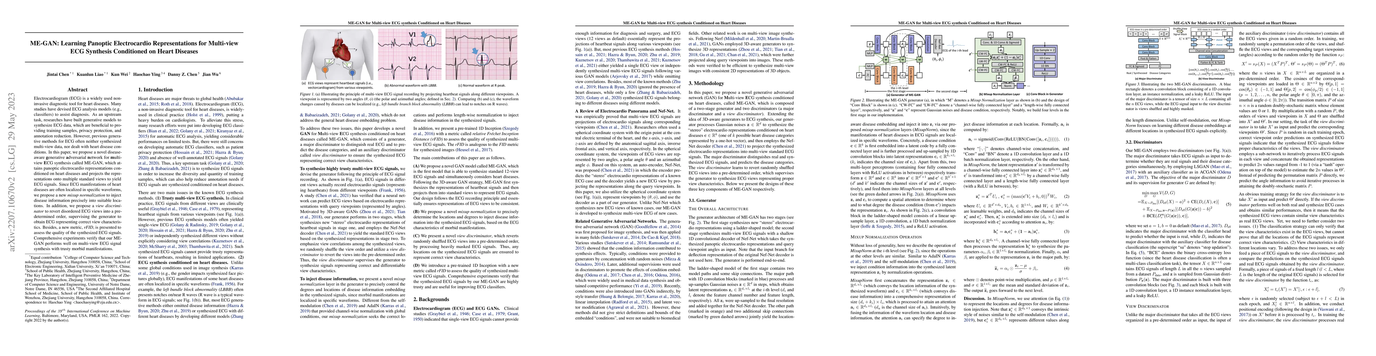 Thumbnail for ME-GAN: Learning Panoptic Electrocardio Representations for Multi-view
  ECG Synthesis Conditioned on Heart Diseases