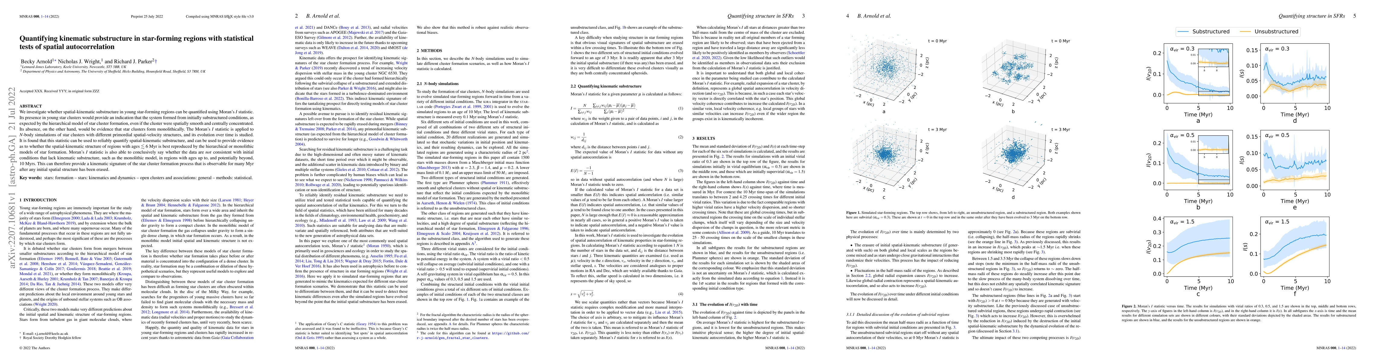 Thumbnail for Quantifying kinematic substructure in star-forming regions with
  statistical tests of spatial autocorrelation
