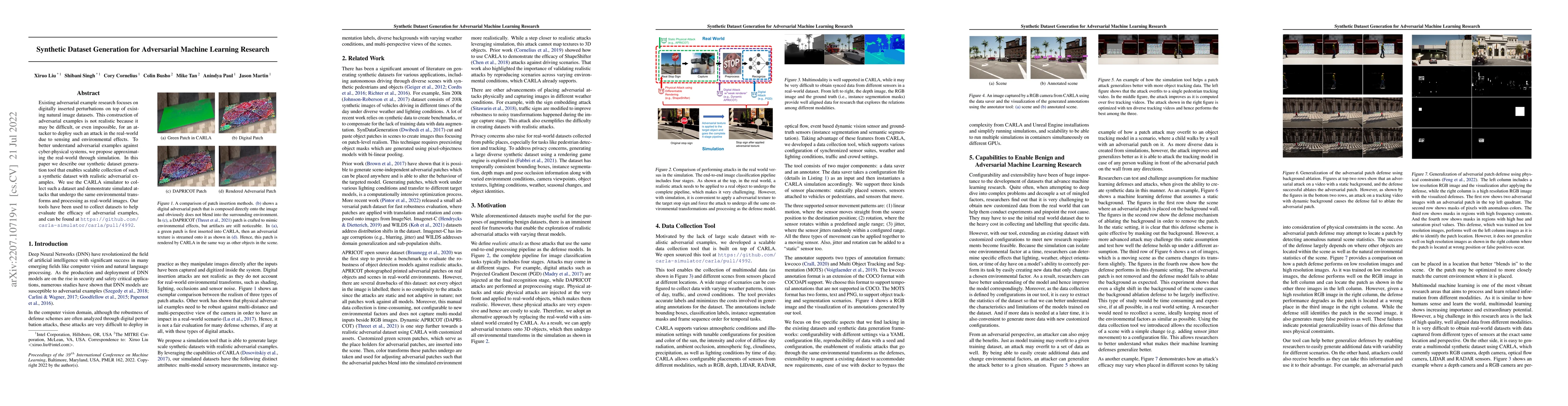 Thumbnail for Synthetic Dataset Generation for Adversarial Machine Learning Research