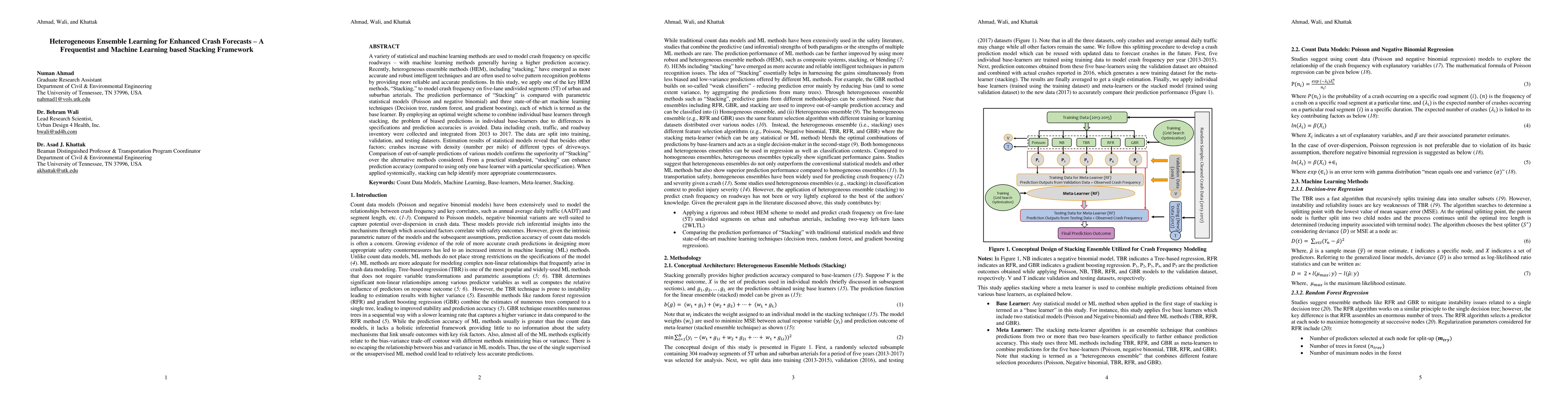 Thumbnail for Heterogeneous Ensemble Learning for Enhanced Crash Forecasts -- A
  Frequentest and Machine Learning based Stacking Framework