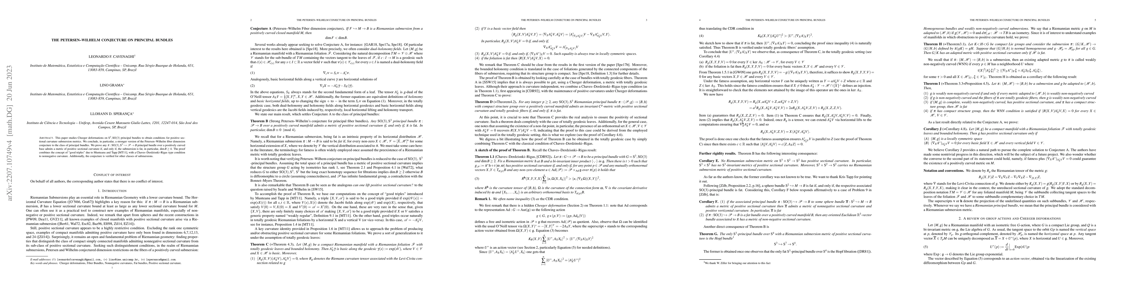 Thumbnail for The Petersen--Wilhelm conjecture on principal bundles