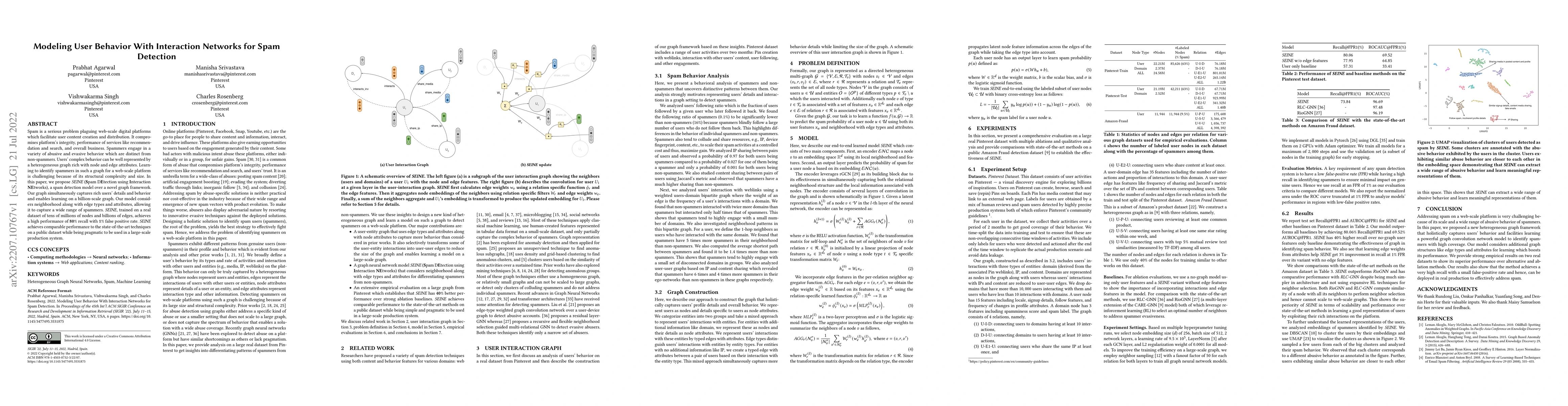Thumbnail for Modeling User Behavior With Interaction Networks for Spam Detection