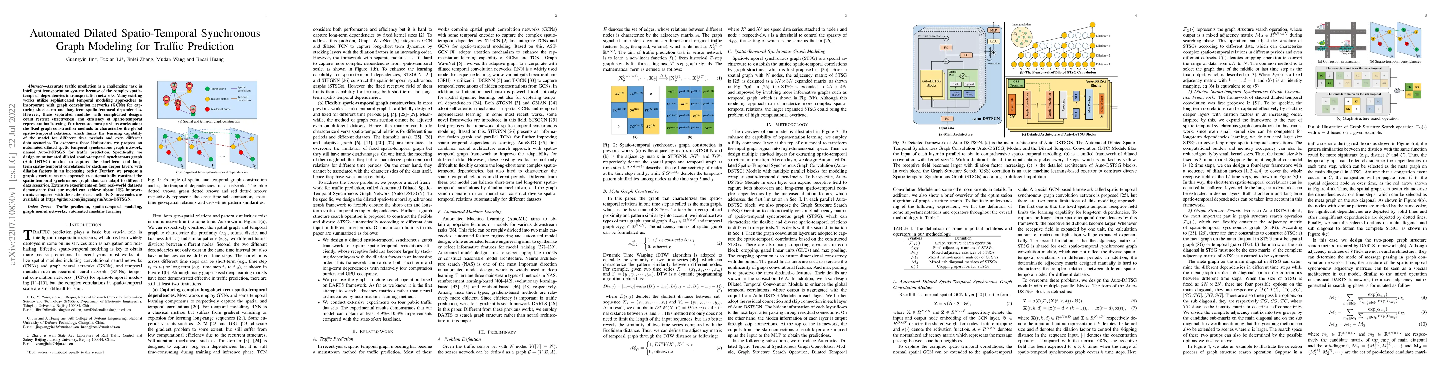 Thumbnail for Automated Dilated Spatio-Temporal Synchronous Graph Modeling for Traffic
  Prediction