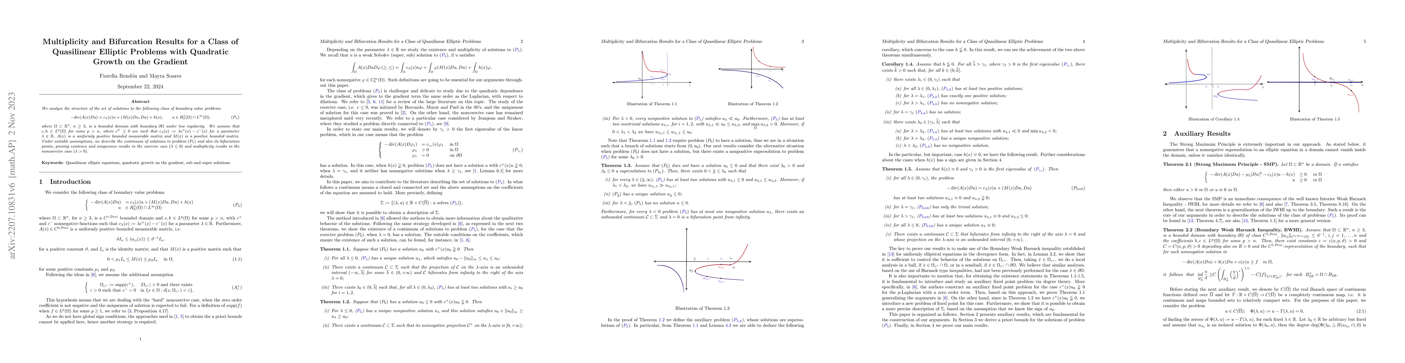 Thumbnail for Multiplicity Results for a Class of Quasilinear Elliptic Problems with
  Quadratic Growth on the Gradient