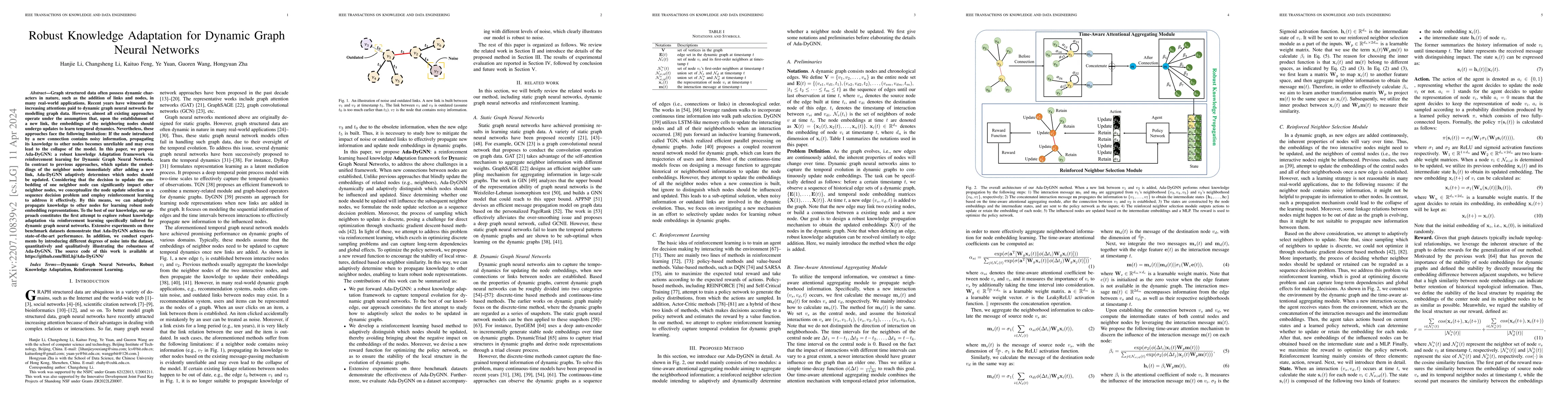 Thumbnail for Robust Knowledge Adaptation for Dynamic Graph Neural Networks